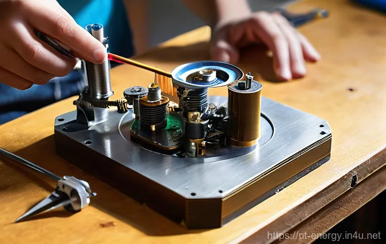 스털링 엔진 원리 - **Prompt:** "A highly detailed, vibrant image of a modern Stirling engine silently generating clean ...