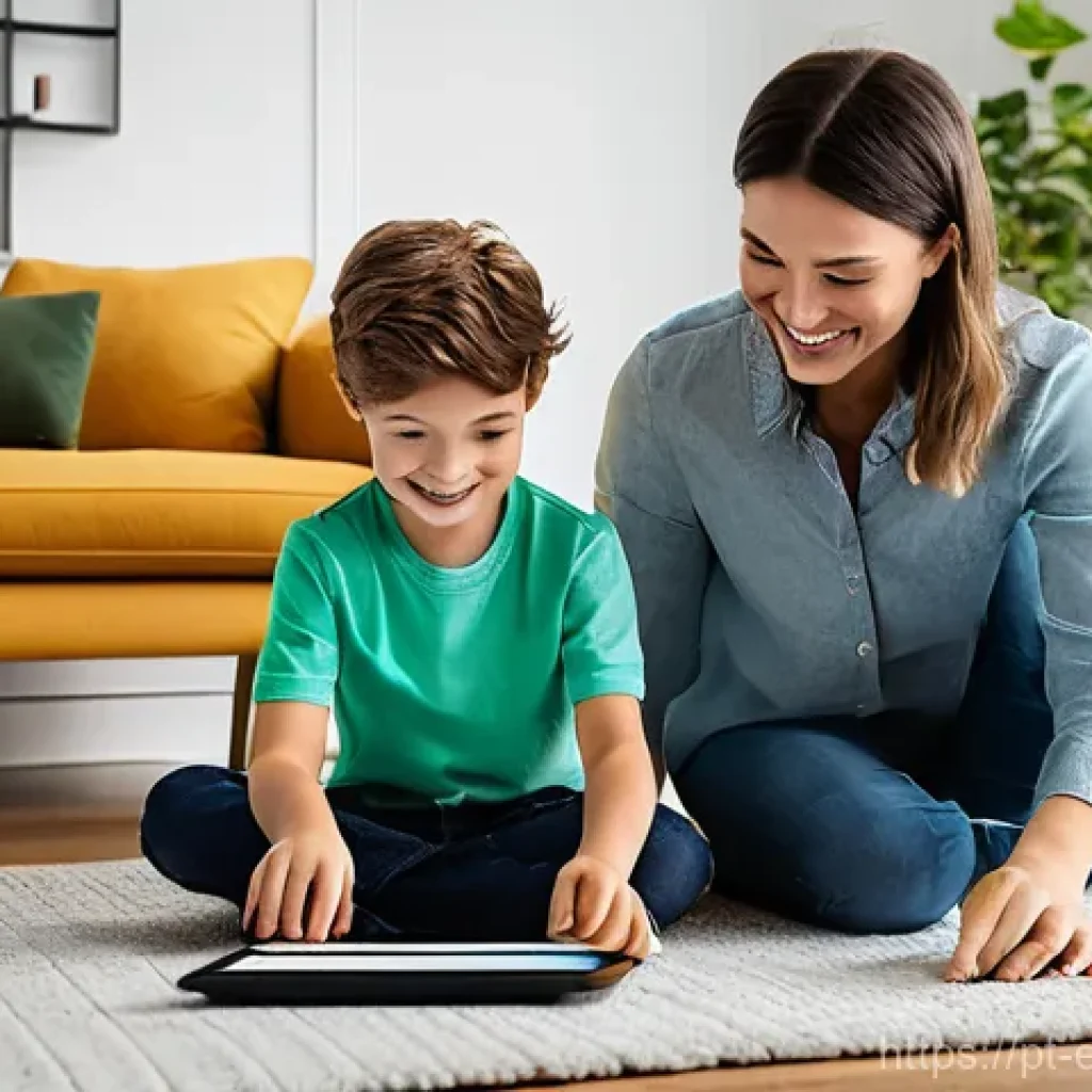 스마트 그리드 기술 - **Prompt 1: The Empowered Smart Home Family**
    "A vibrant, wide-angle shot of a modern living roo...