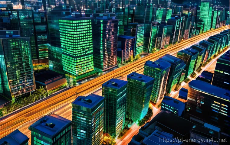 스마트 그리드 기술 - **Prompt 2: Seamless Integration of Renewable Energy**
    "An awe-inspiring, panoramic landscape im...
