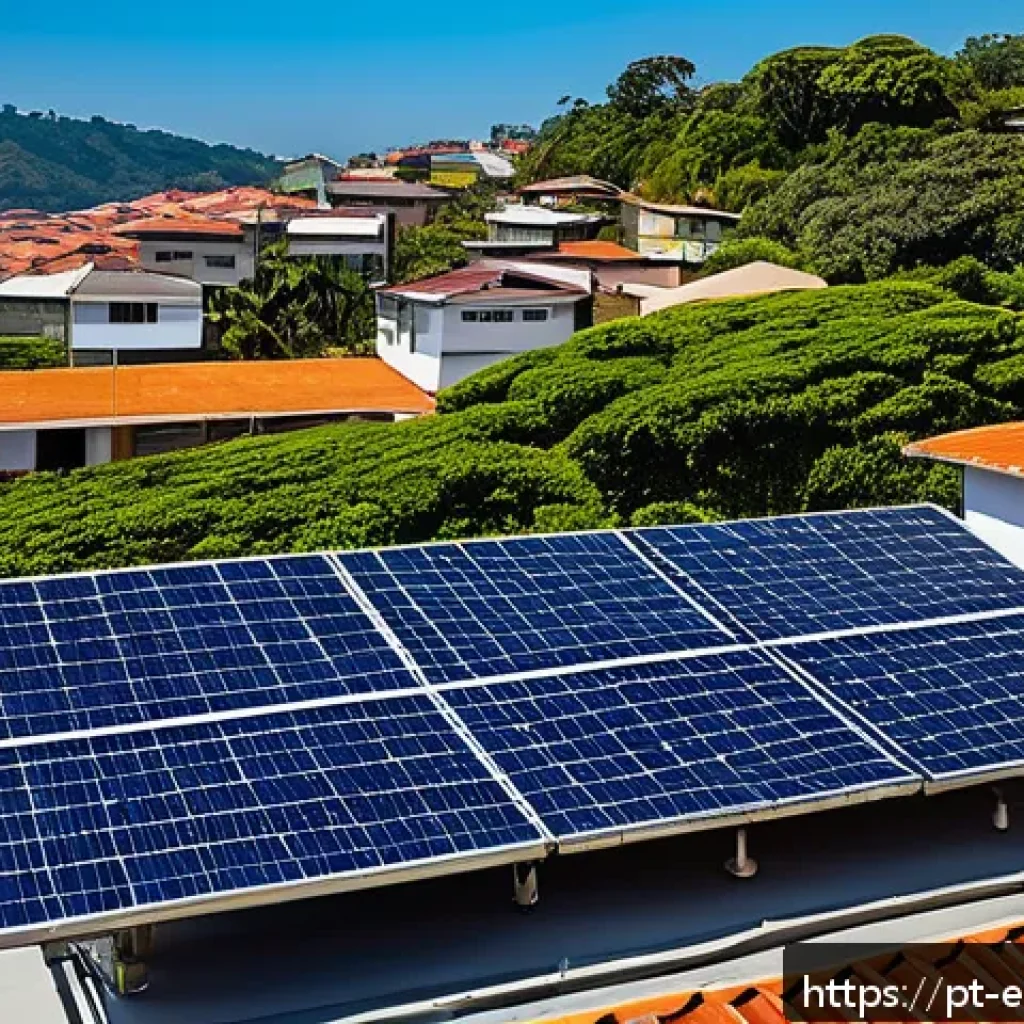 마이크로그리드 시스템 - A vibrant small Brazilian community in the interior of S&atilde;o Paulo with rooftop solar panels and small...