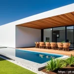 Home 19 에너지 절약형 건축 기술 - A modern Brazilian home exterior featuring innovative polyurethane thermal insulation panels on the ...