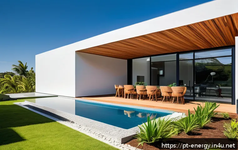 에너지 절약형 건축 기술 - A modern Brazilian home exterior featuring innovative polyurethane thermal insulation panels on the ...