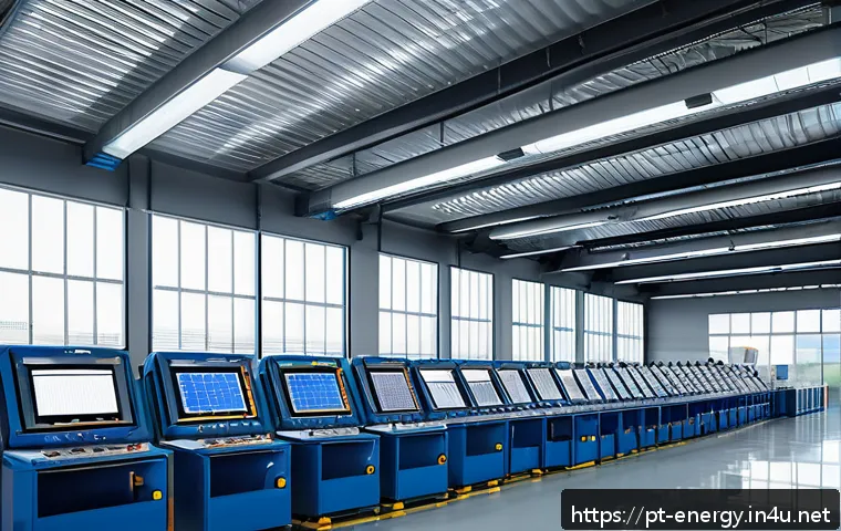 폐열 회수 기술 - A modern Brazilian industrial factory interior showcasing advanced energy recovery technology: sleek...